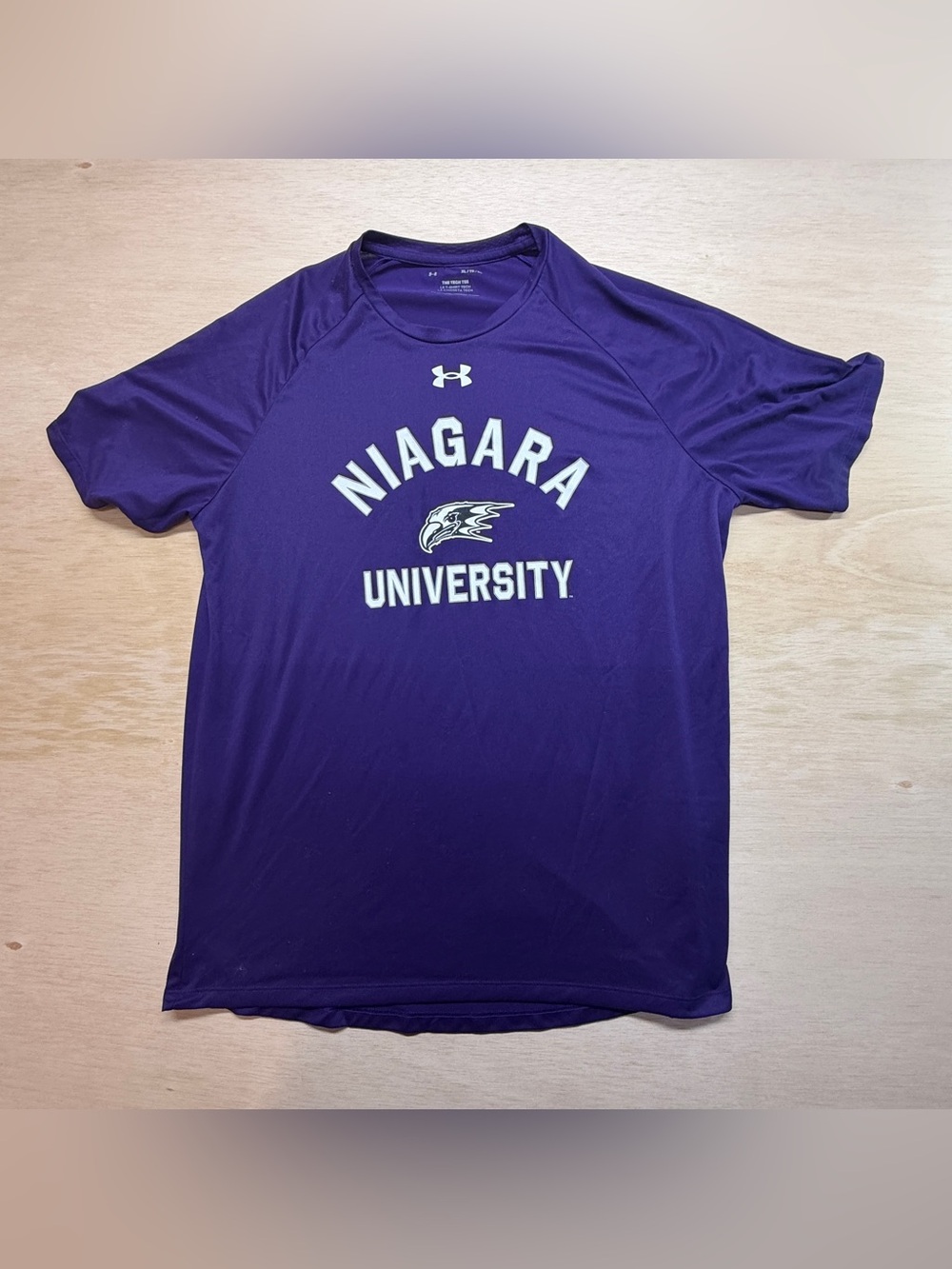 Under Armour Niagara University Purple Eagles Tech Tee Shirt Mens XL Athletic